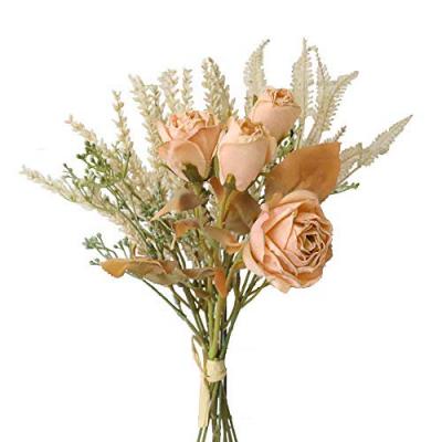 Artificial Dried Flowers Fake Silk Rose Flower Arrangements 
