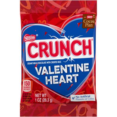 Crunch Valentine Hearts Chocolate Candy 