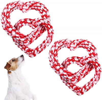 Heart Rope Dog Chew Toys 